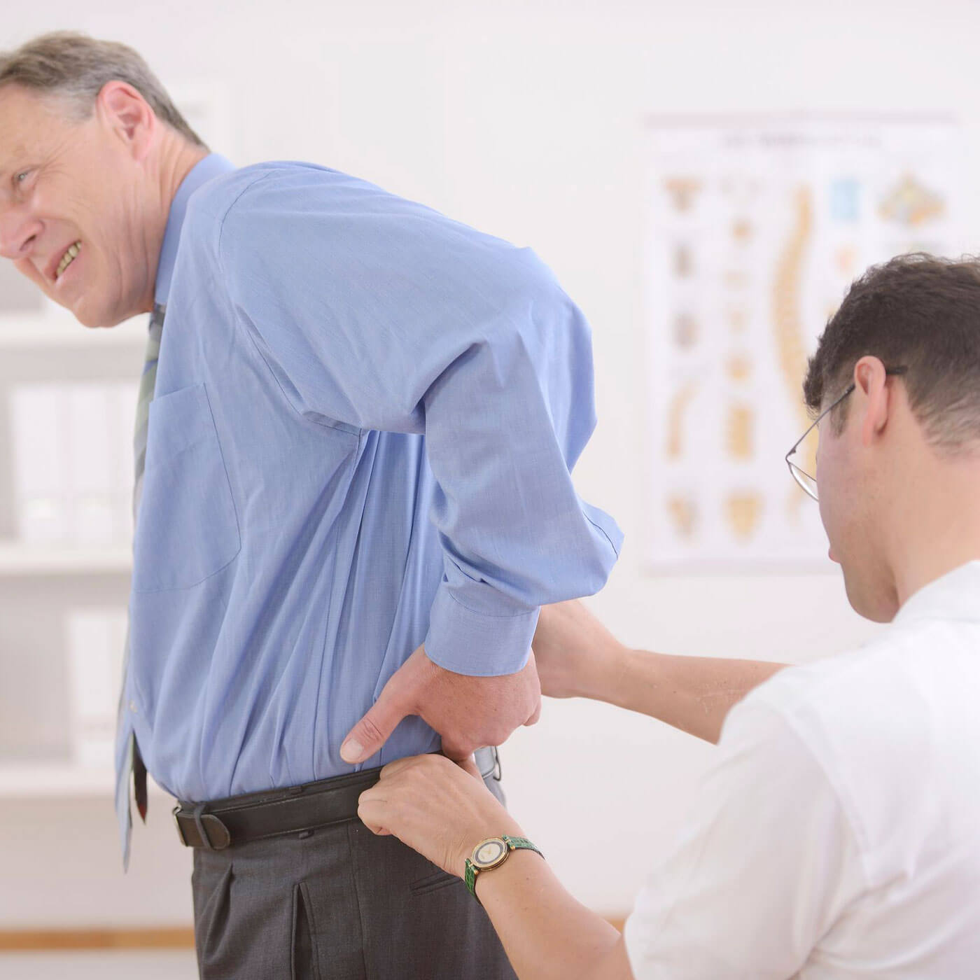 Essential Chiropractic and Healthcare Clinic - Disc Injury Treatment for Back Pain, Aged Man in Back Pain